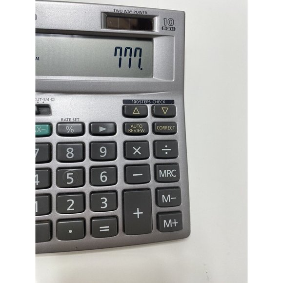 Casio MJ-100 Calculator with Check and Correct Function Two Way Power Desktop - Picture 2 of 8